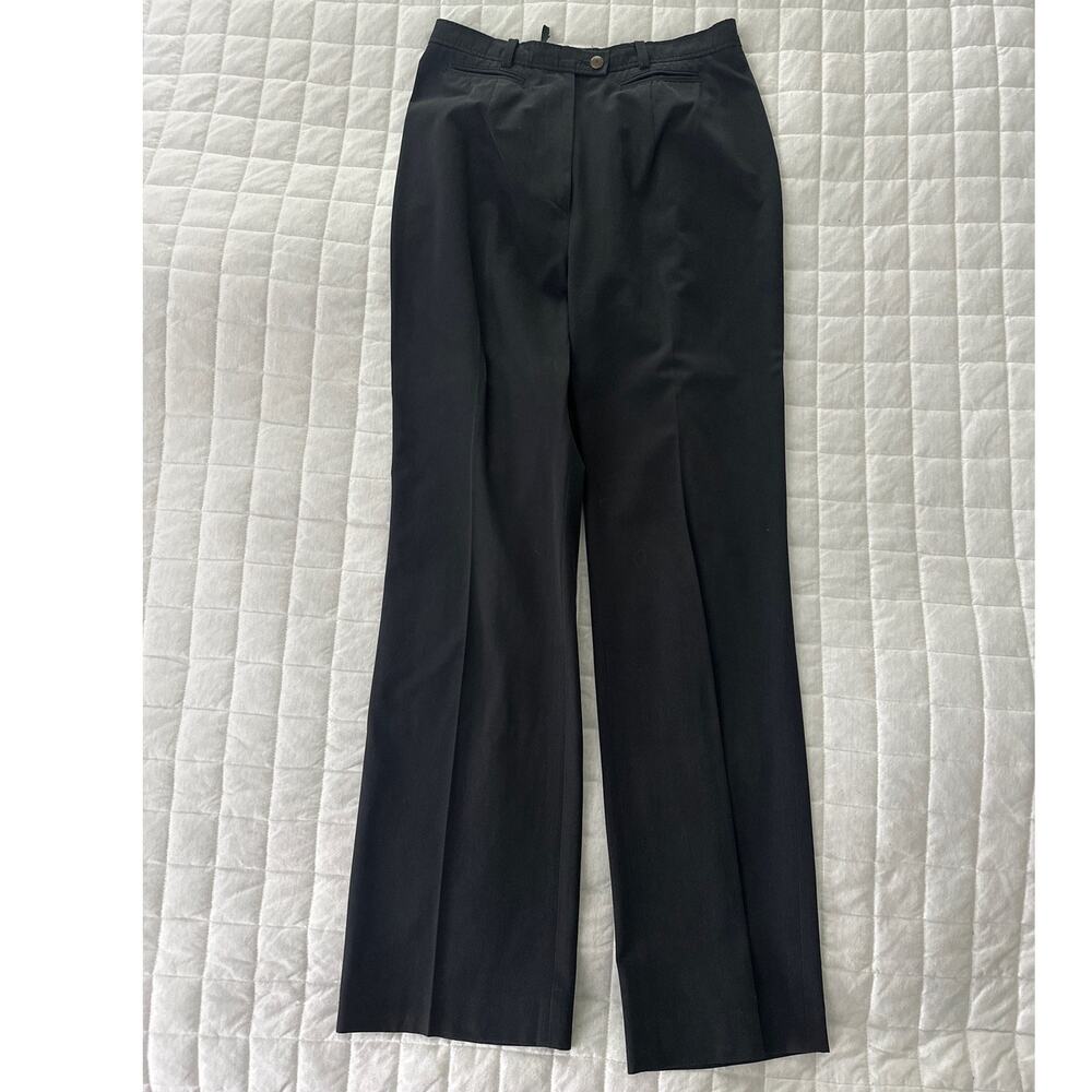 CONTRAIRE LOUIS FERAUD Pants Womens 10 Black High Waist Straight Leg Capsule